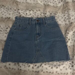 Princess Polly Mid-High Rise Denim Mini Skirt - Blue